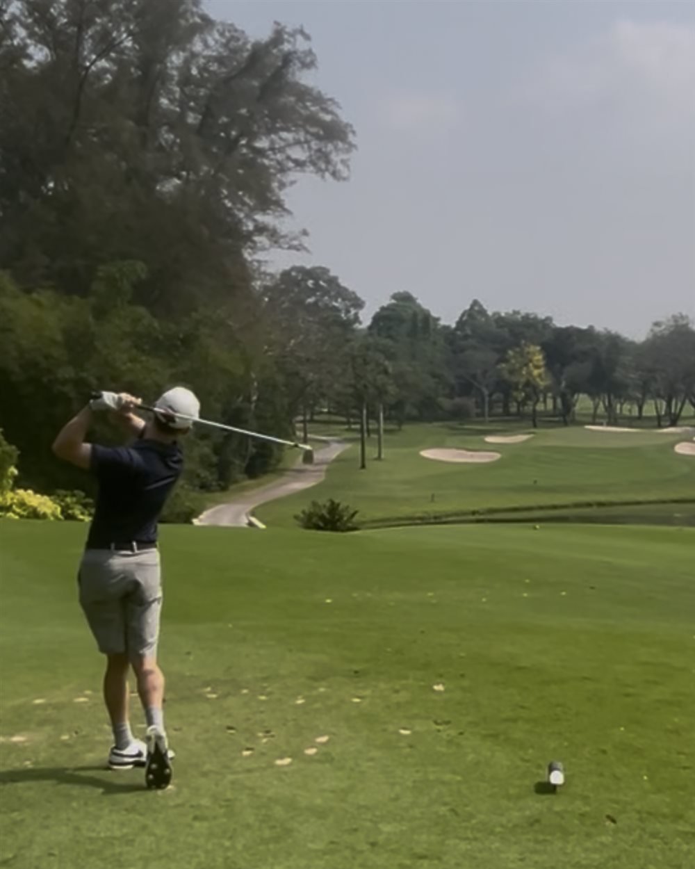 Ryan McEvoy, Director of Greenside Entertainment, playing golf